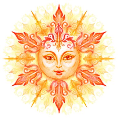 süslü güneşle surat