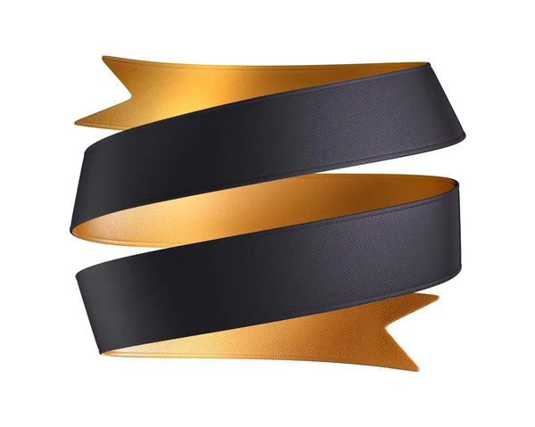 Metallic ribbon tag — Stock Photo, Image