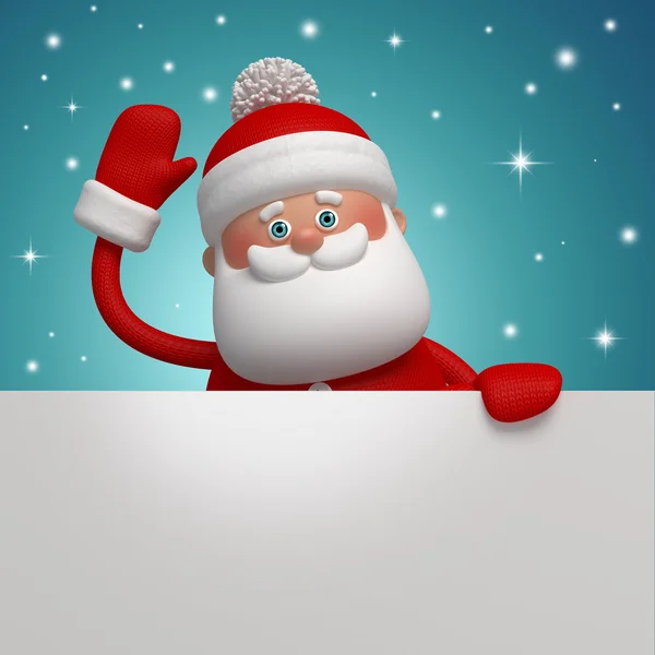 3D Noel Baba boş christmas banner holding