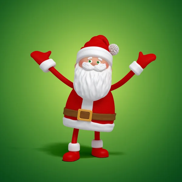 3d personaggio divertente Babbo Natale Clause — Foto Stock