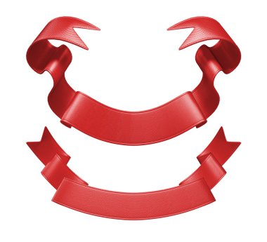 Kırmızı şenlikli şerit banner koymak