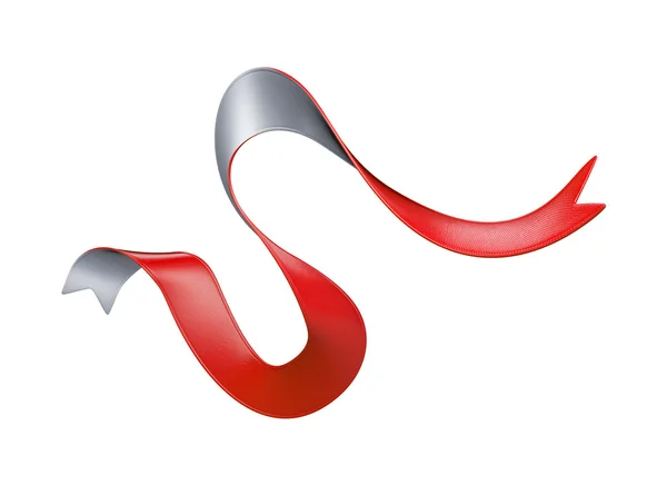 Kırmızı çift taraflı şenlikli şerit — Stok fotoğraf