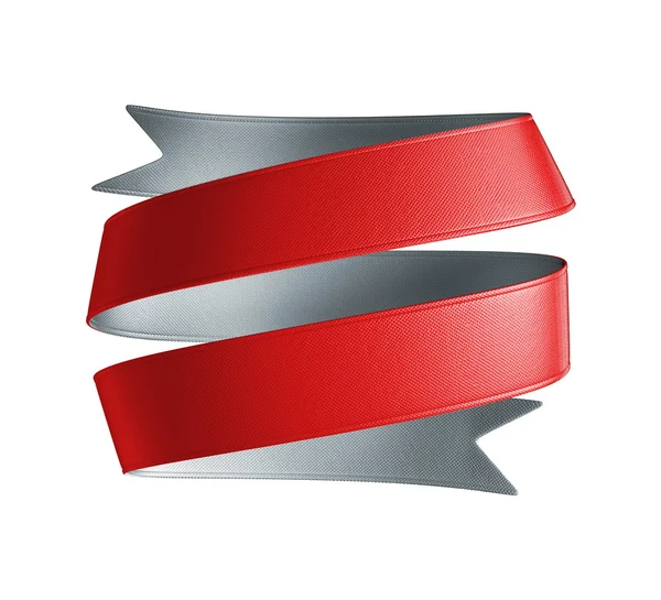 Rotes doppelseitiges Band-Etikett — Stockfoto