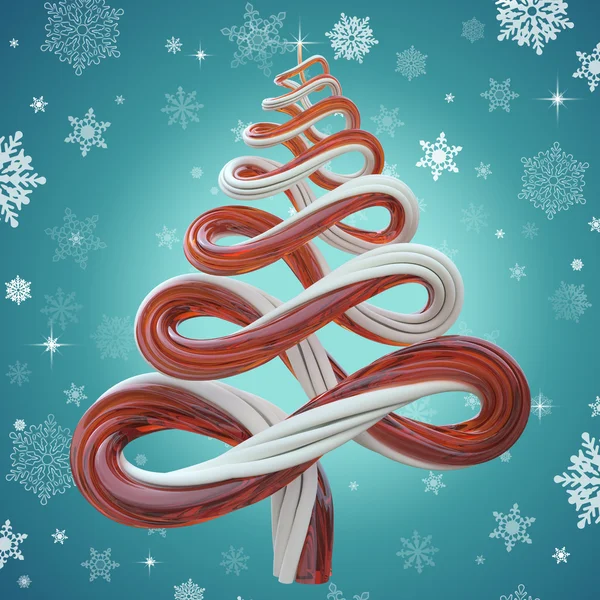 Albero di Natale caramello 3d — Foto Stock