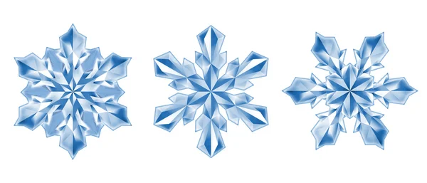 Crystal snöflingor set — Stockfoto