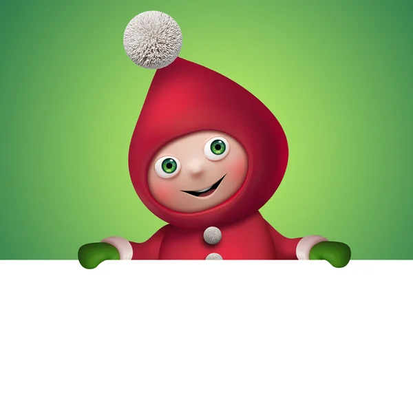 Elfo di Natale Cartone animato — Foto Stock
