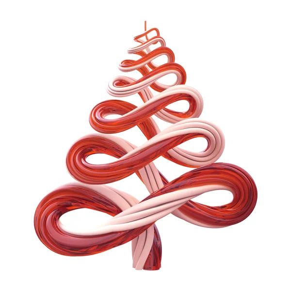 Линии рождественских конфет — стоковое фото