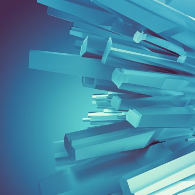 mavi kristal şekiller