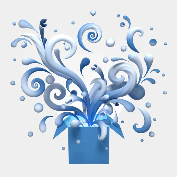 Blauwe en witte confetti glinsterende clip art — Stockfoto
