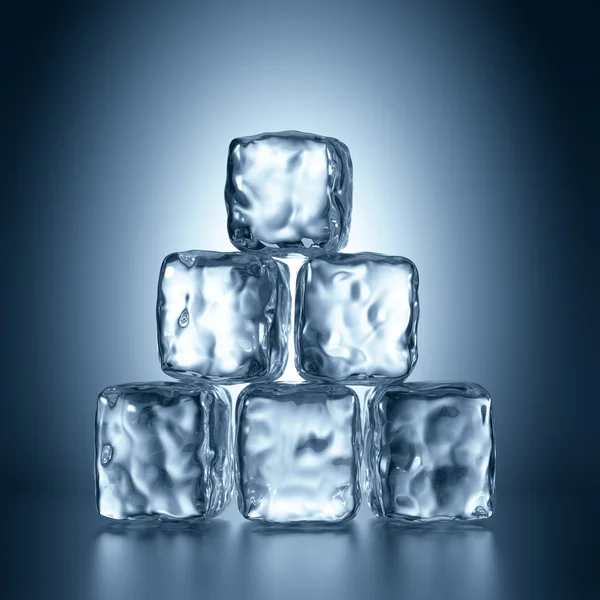 Ice cubes pyramid — Stock Photo, Image