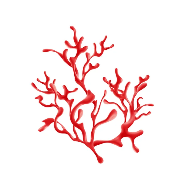 Abstrakt röd korall filial — Stockfoto