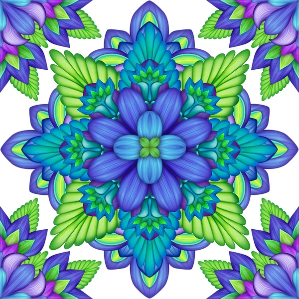 Absztrakt virágos Kaleidoszkóp — Stock Fotó