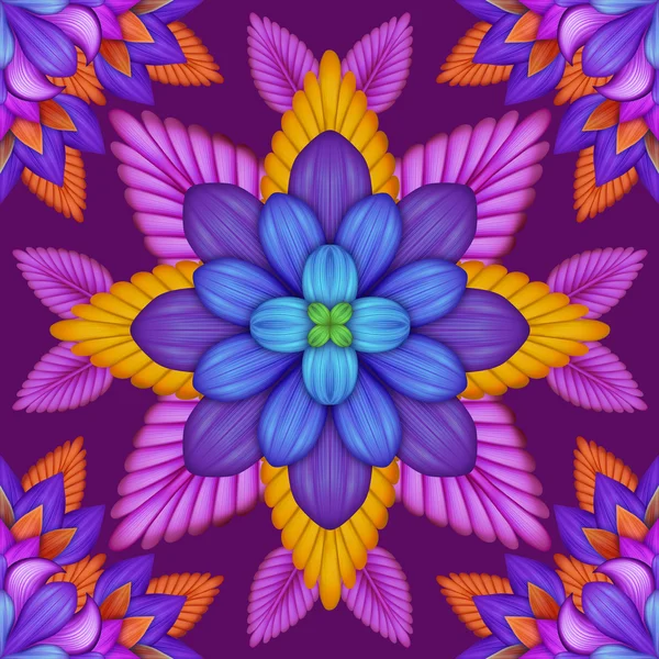 Abstraktes florales Kaleidoskop — Stockfoto