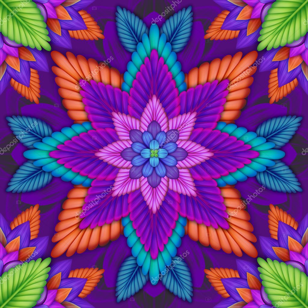 Abstract floral kaleidoscope — Stock Photo © 41806019