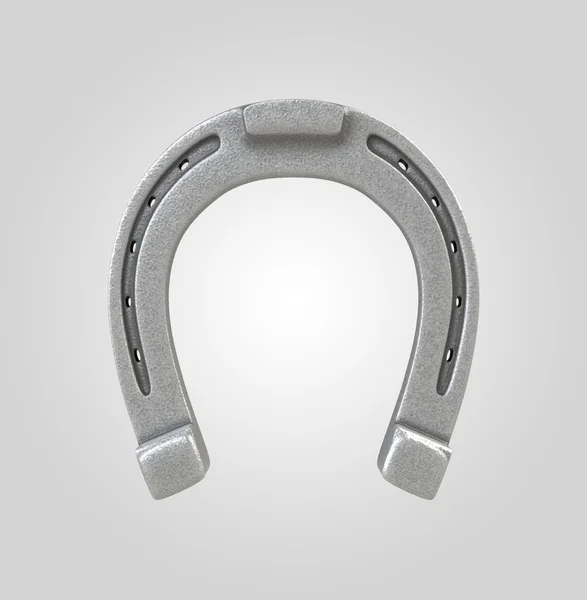 Silver horseshoe — Stock Photo, Image