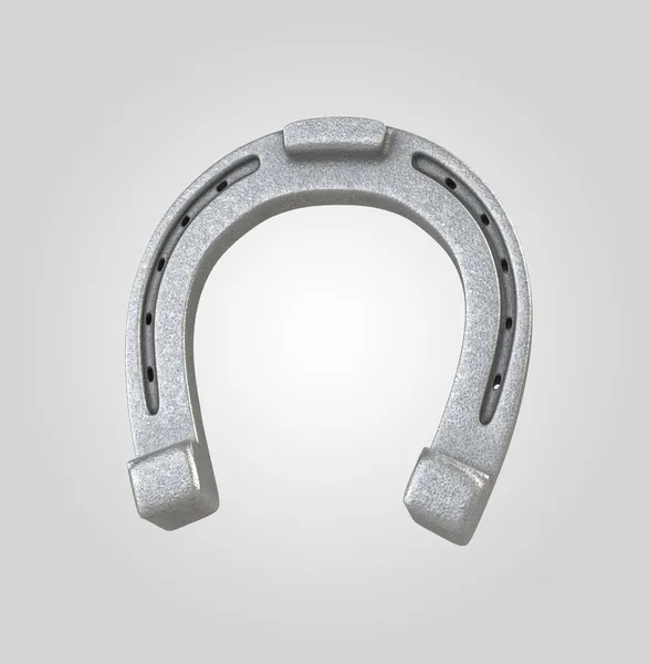 Silver horseshoe — Stock Photo, Image