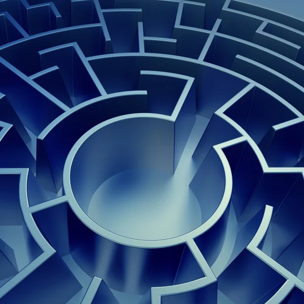 Fundo de labirinto azul — Fotografia de Stock