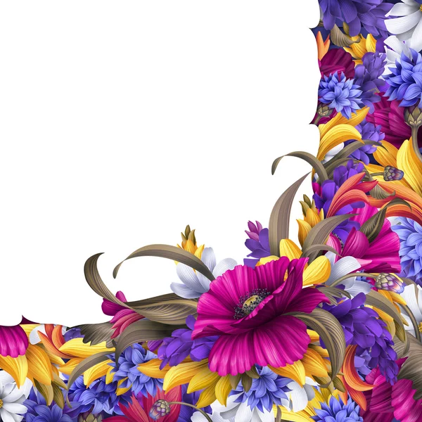 Ornate flower vintage corner — Stock Photo, Image