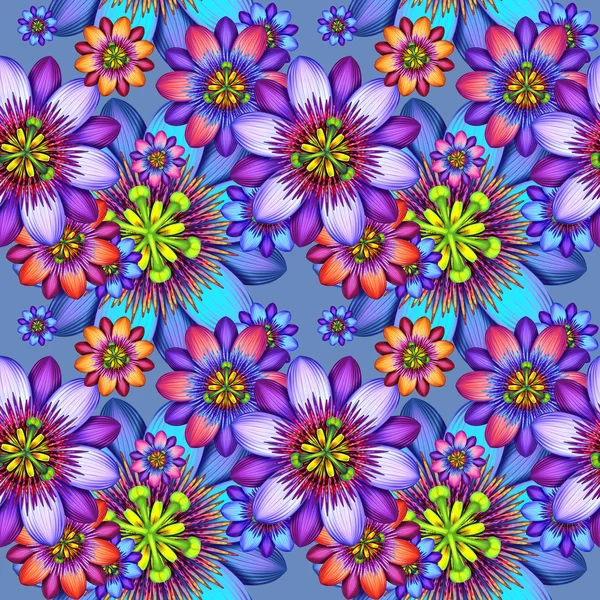 Passion flowers pattern — Stock Photo, Image