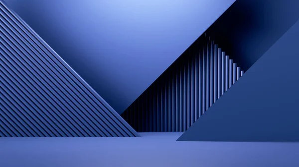 Rendu Fond Géométrique Bleu Simple Fond Écran Moderne Minimal Scène — Photo