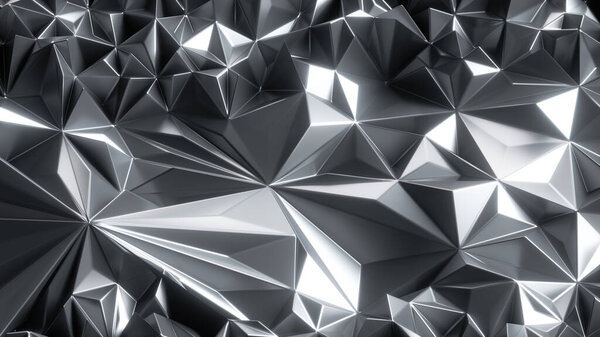 Render Modern Abstract Wallpaper Crystallized Metallic Background Faceted Texture Stock Picture