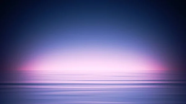 Abstract Rendering Modern Minimalist Seascape Wallpaper Simple Background Bright Glow — Stock Photo, Image