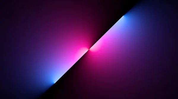 Vykreslení Abstraktní Jednoduché Pozadí Osvětlené Růžově Modrým Neonovým Světlem — Stock fotografie