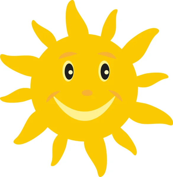 The sun with a smile — Stock Vector