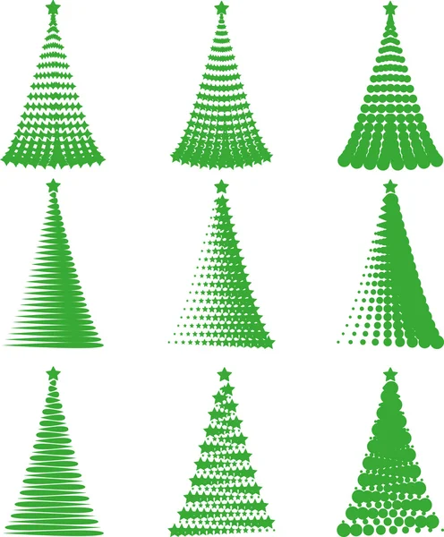 Set Christmas trees — Stock Vector