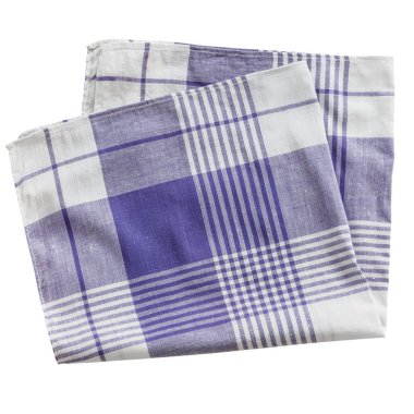 Beyaz arka planda izole edilmiş erkekler için klasik soyulmuş pamuk mendil.