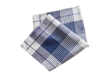 Beyaz arka planda izole edilmiş erkekler için klasik soyulmuş pamuk mendil.