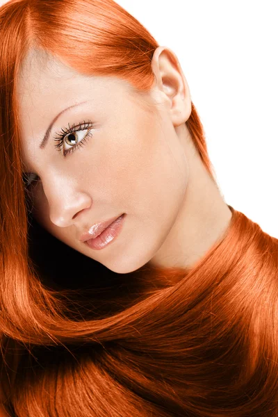 Woman with long red hair Royalty Free Stock Photos