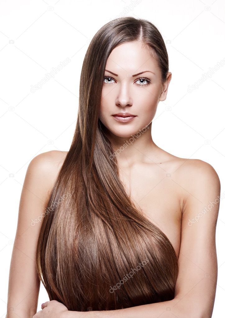 Young beautiful girl with long hair