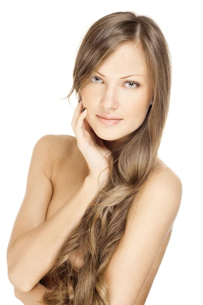 Beautiful woman with curly hair — Stock Photo, Image