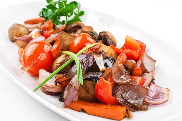 Immagine ravvicinata di verdure grigliate, assortite — Foto Stock