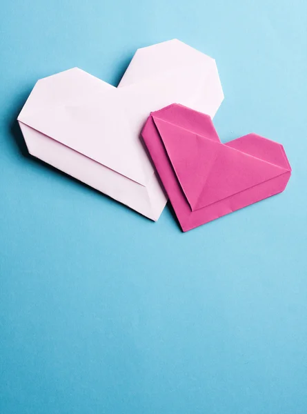 Corações de papel de Valentim — Fotografia de Stock