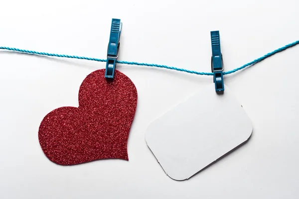 Бумажные сердца Валентина — стоковое фото