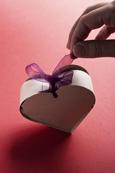 Valentýnské srdce papíru — Stock fotografie