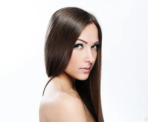 Beautiful Woman with Healthy Long Hair — Stock Photo, Image