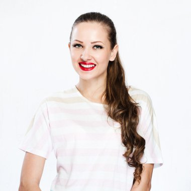 gülümseyen güzel kadın