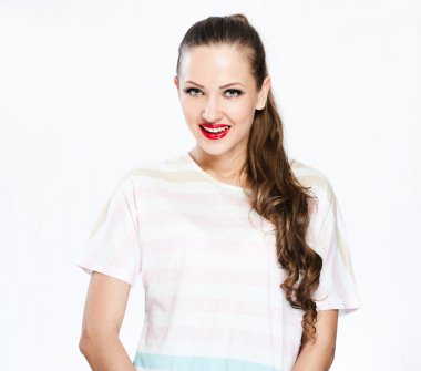 gülümseyen güzel kadın