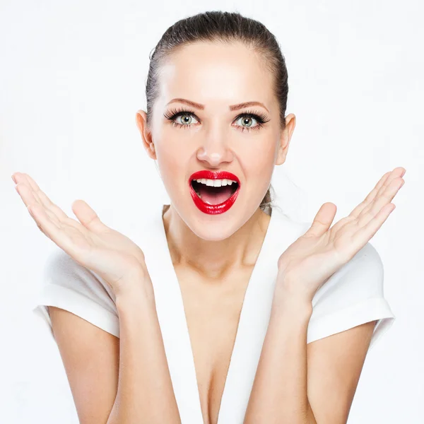 Retrato de mulher bonita — Fotografia de Stock