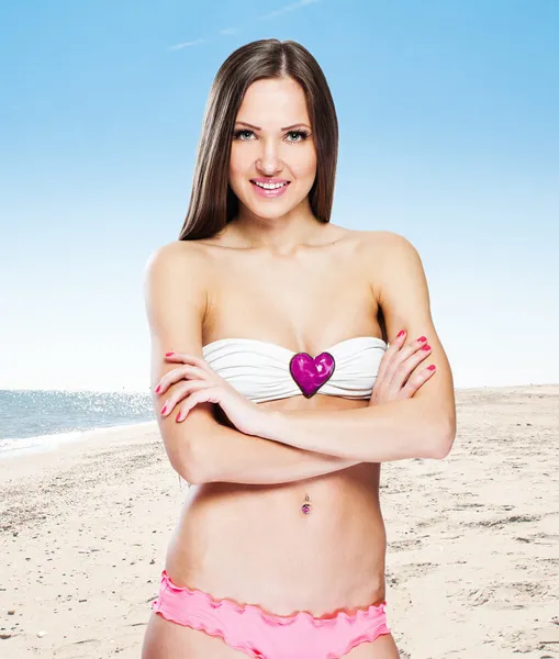Woman with beautiful body in bikini — Stock Photo, Image
