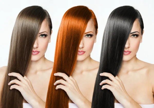 Frisuren-Collage — Stockfoto