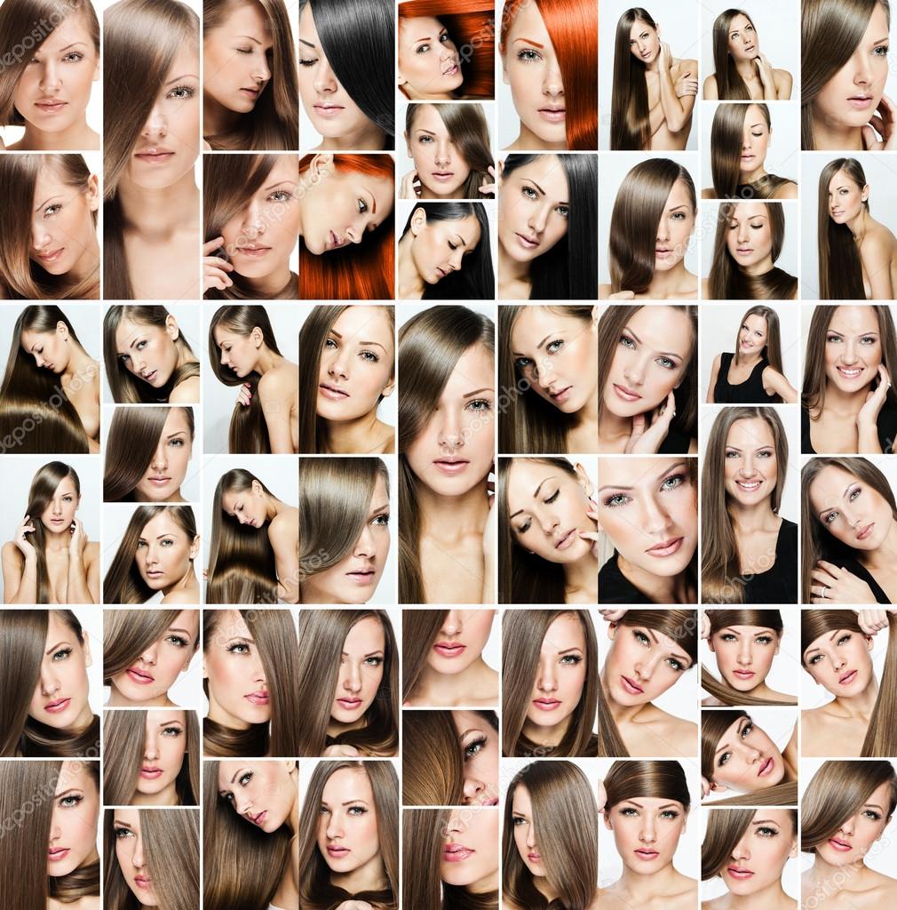 Fashion hairstyle collage