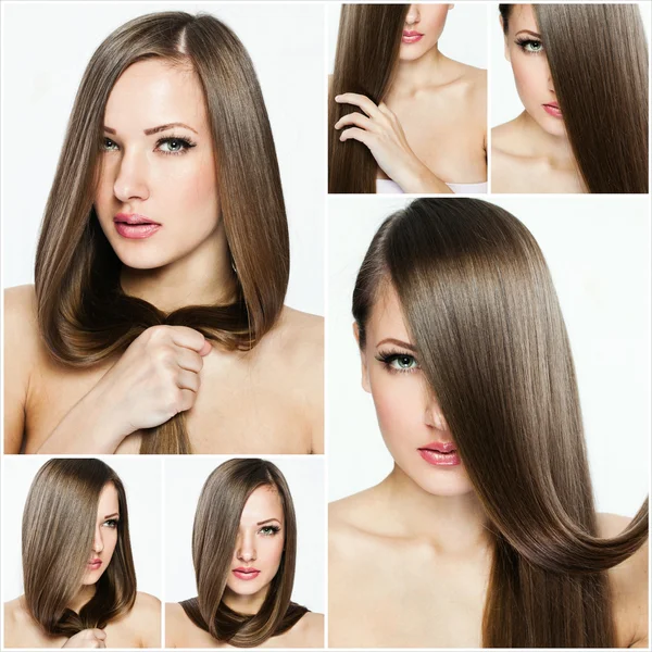 Frisuren-Collage — Stockfoto
