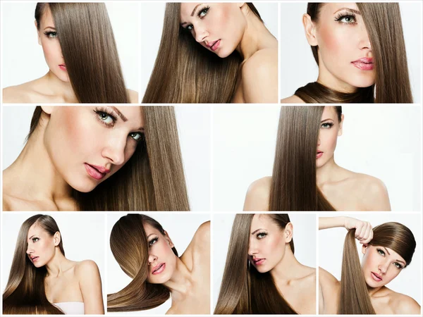 Frisuren-Collage — Stockfoto