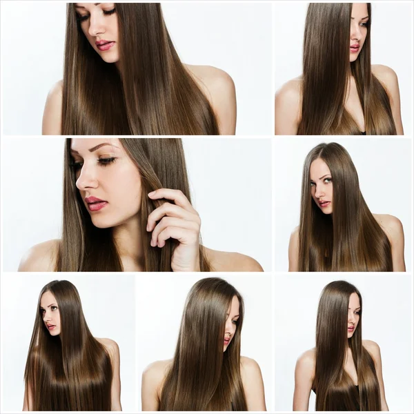 Moda saç modeli kolaj — Stok fotoğraf