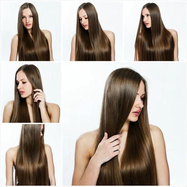 Peinado de moda collage — Foto de Stock