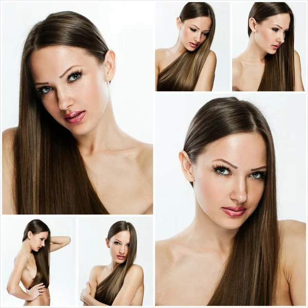 Frisuren-Collage — Stockfoto